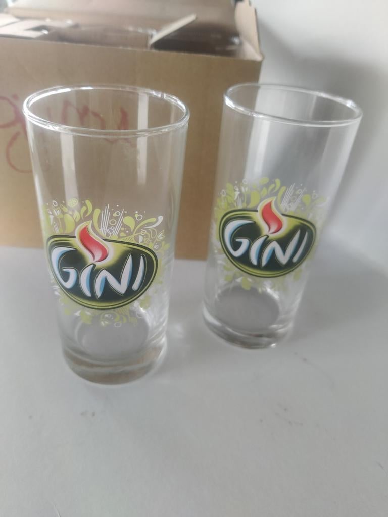 6 verres à Gini, Collections, Enlèvement ou Envoi, Comme neuf