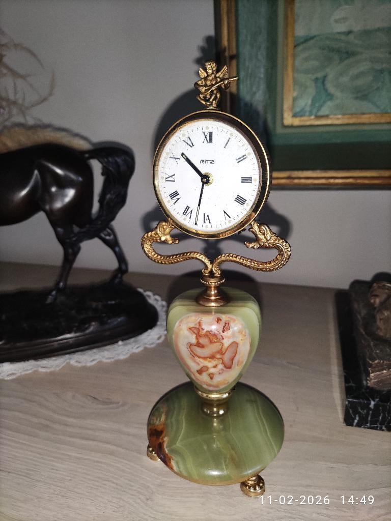 Ritz marmeren klok, Antiek en Kunst, Verzenden