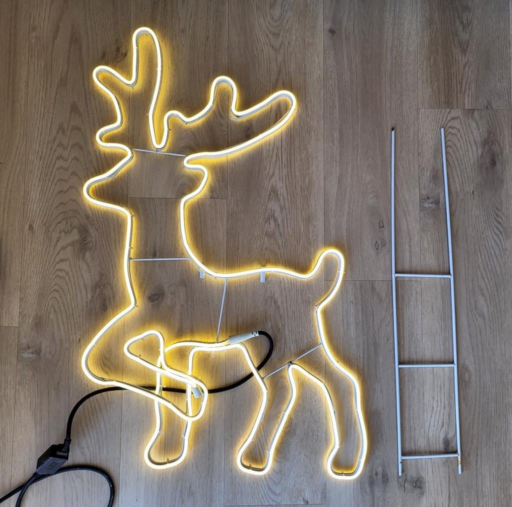 Kerst - lichtgevend hert 88cm voor de tuin, Diversen, Ophalen, Zo goed als nieuw