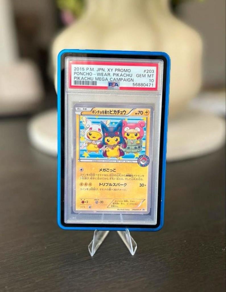 Pikachu Poncho 203 - PSA 10, Ophalen of Verzenden, Nieuw, Losse kaart
