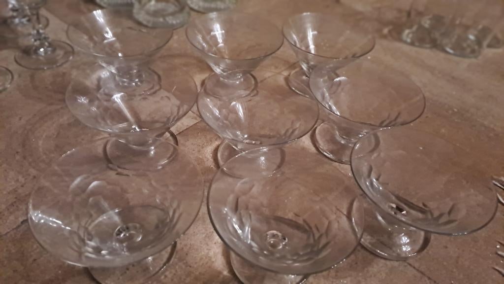 9 cocktail glazen, Antiek en Kunst, Ophalen