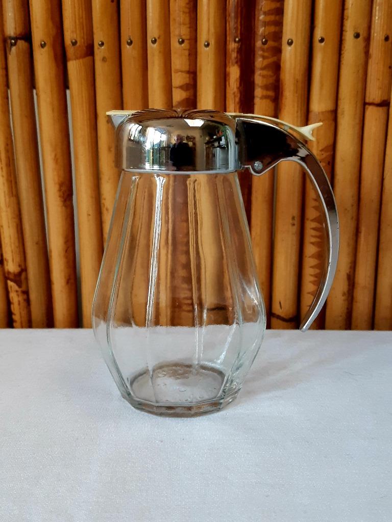 Vintage UWO Germany glazen suikerschaal/maatbeker uit 1970, Gebruikt, Ophalen of Verzenden, Glas, Kom(men)