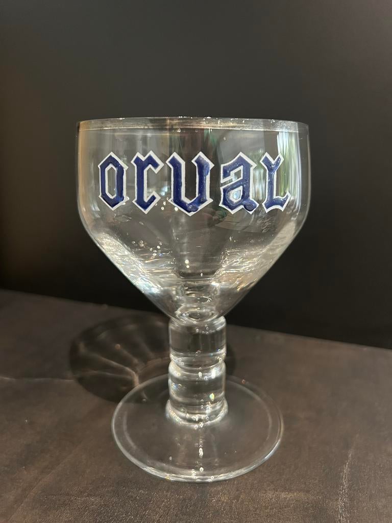 Verre ancien émaillé Orval biere bier glas orval collection, Enlèvement ou Envoi