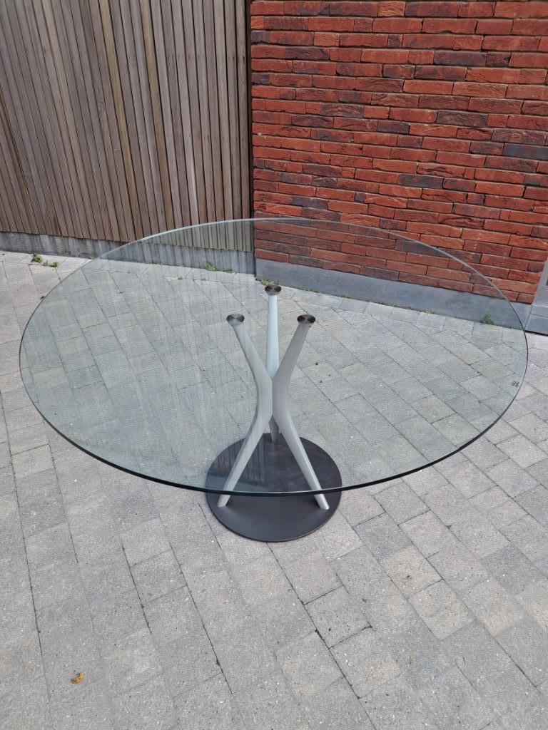 Designtafel Rolf Benz, Huis en Inrichting, Ophalen, Rond, Zo goed als nieuw, Glas