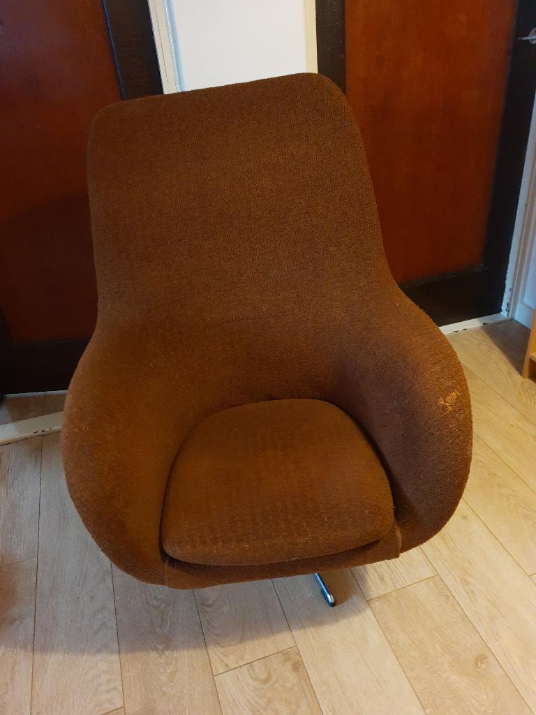 Vintage Kuipzetel - ophalen kan tot juni !, Huis en Inrichting, Fauteuils, Ophalen, Gebruikt, 100 tot 125 cm, 75 tot 100 cm