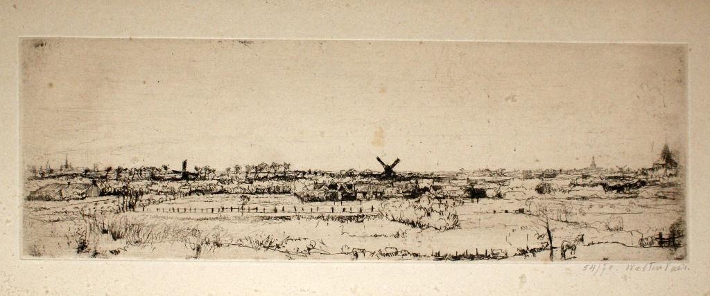 Walter Vaes (1882-1958): Landschap 54/70, Ophalen of Verzenden