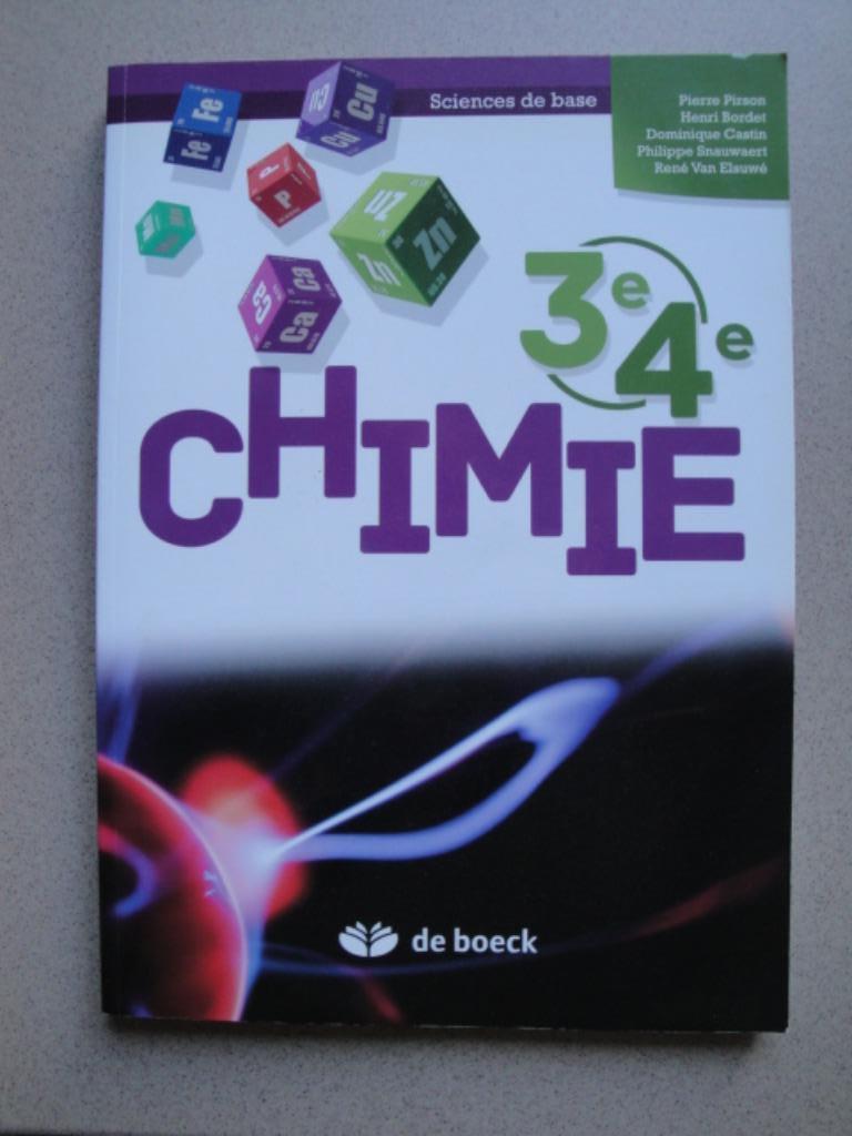 CHIMIE 3 em 4em De Boeck, Enlèvement ou Envoi, Comme neuf, Secondaire, Chimie