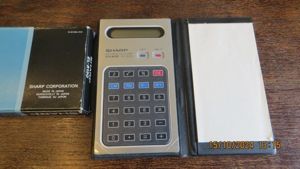 Calculatrice électronique SHARP ELSIMATE EL - 8130, Collections, Marques & Objets publicitaires, Comme neuf, Ustensile, Enlèvement ou Envoi