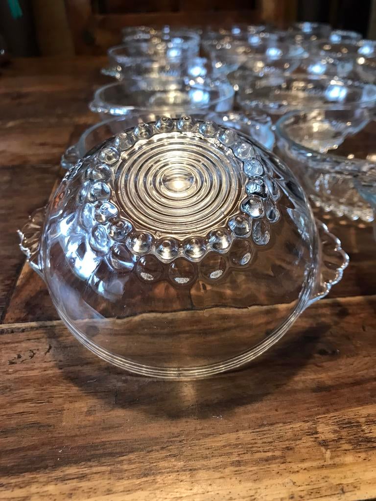 Vintage glazen kommetjes 20 stuks, Ophalen of Verzenden
