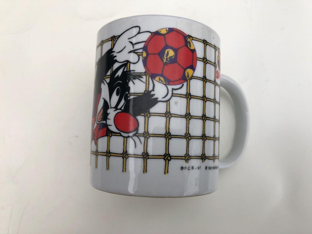 1997 Looney Tunes Sylvester en FC Barcelona - beker, Ophalen of Verzenden, Nieuw, Overige typen