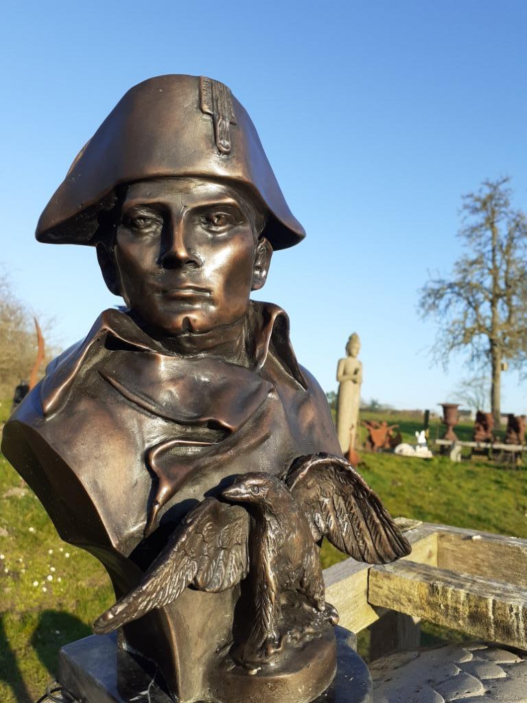 SUPERBE BUSTE DE NAPOLEON EN BRONZE SUR SOCLE MARBRE, Antiquités & Art, Enlèvement ou Envoi, Bronze