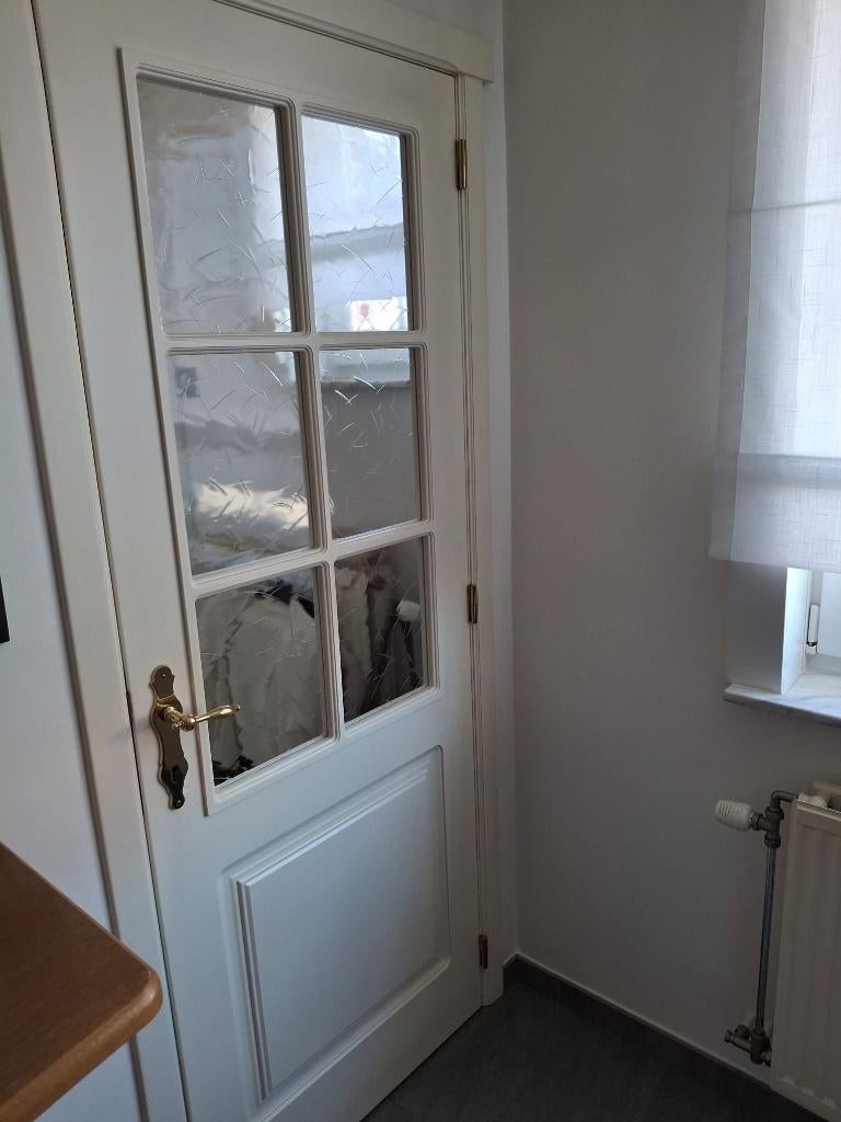 binnendeuren, Doe-het-zelf en Bouw, Deuren en Vliegenramen, Gebruikt, Binnendeur, 200 tot 215 cm, Minder dan 80 cm, Glas, Ophalen