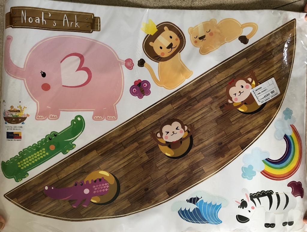 Sticker mural Arche de Noé pour chambre d'enfant, Enlèvement ou Envoi, Neuf