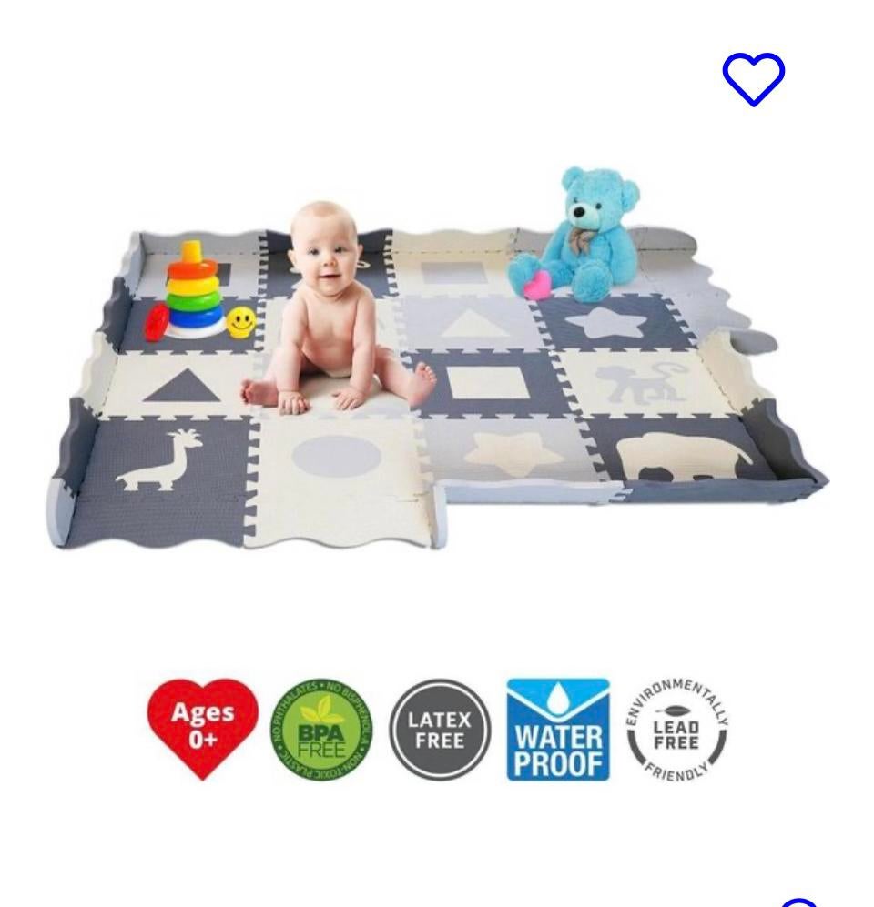 GIZMO baby-speelmat (30 puzzeltegels + opstaande rand), Ophalen, Zo goed als nieuw
