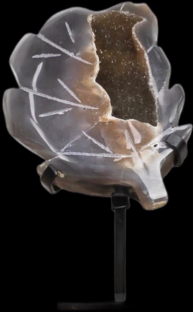 Agaat Citrine (Amethyst) Beeld Agate Kwarts Geode, Envoi