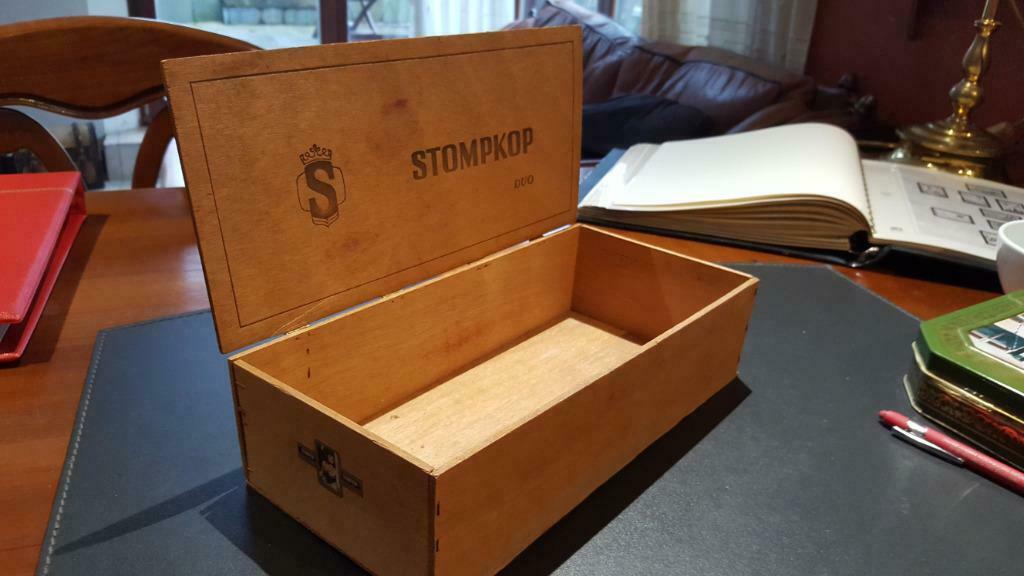 boite à CIGARES en bois - STOMKOP, Collections, Marques & Objets publicitaires, Utilisé, Enlèvement ou Envoi