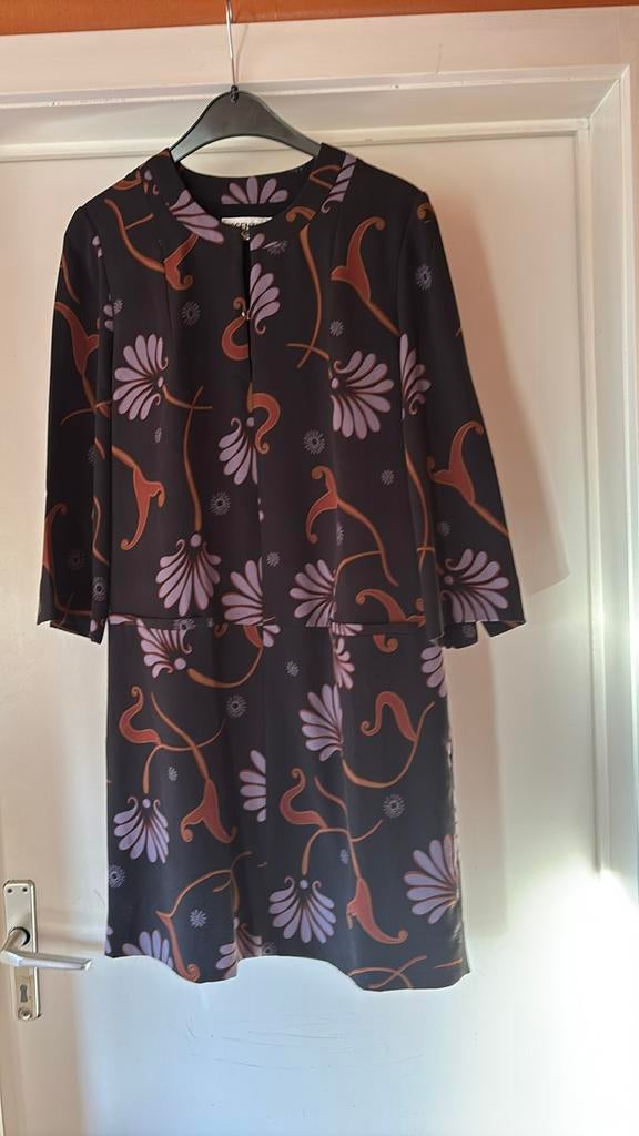 Essentiel zwart paars oranje kleed 38, Kleding | Dames, Jurken, Ophalen of Verzenden, Gedragen, Zwart