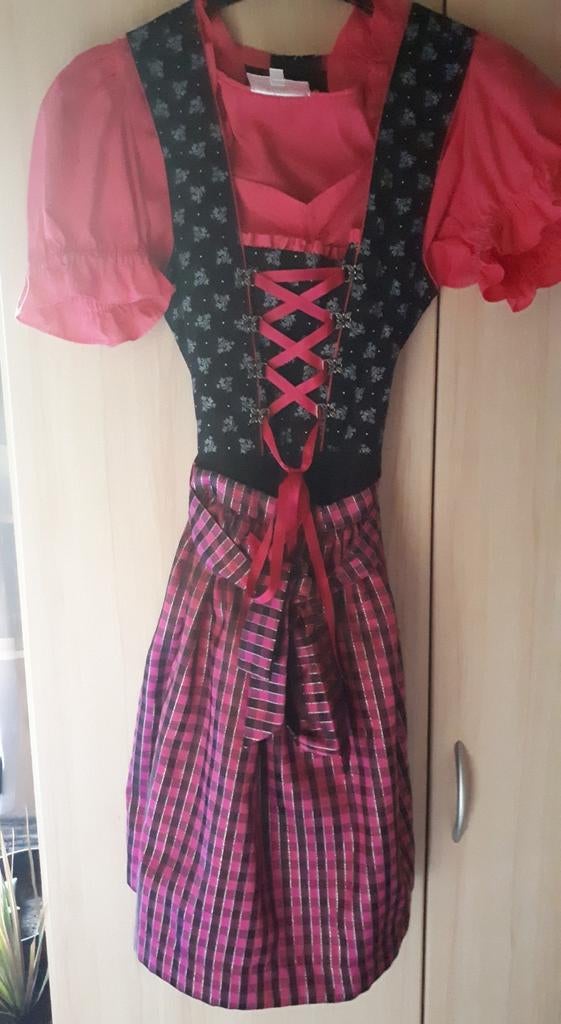 Traditionele Tirol Dirndl, Kleding | Dames, Ophalen, Zo goed als nieuw, Roze, Overige typen