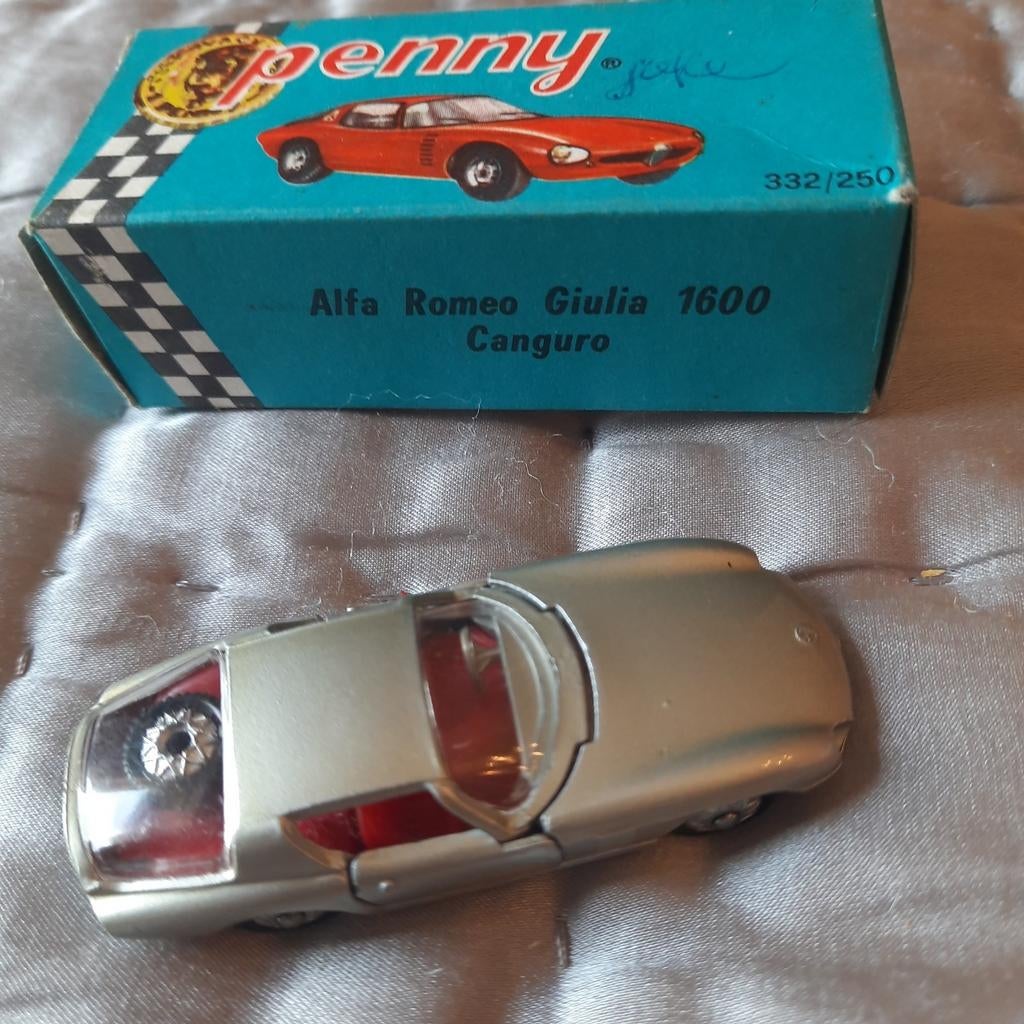 POLITOYS PENNY 1/86 ALFA ROMEO CANGURO GIULIA 1600.*ZELDZAAM, Ophalen, Zo goed als nieuw, Auto, Overige merken