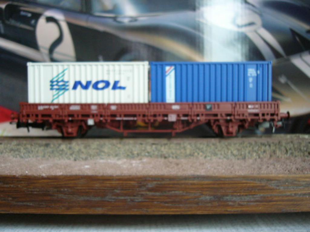 ELECTROTREN 1522K wagon KS avec 2 contenaires CFL ho dc, Hobby & Loisirs créatifs, Trains miniatures | HO, Neuf, Autres marques