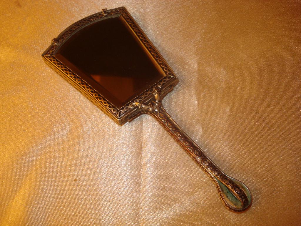 Ancien Petit Miroir Florentin de Poche Années 50, Antiquités & Art, Enlèvement ou Envoi, Autres formes