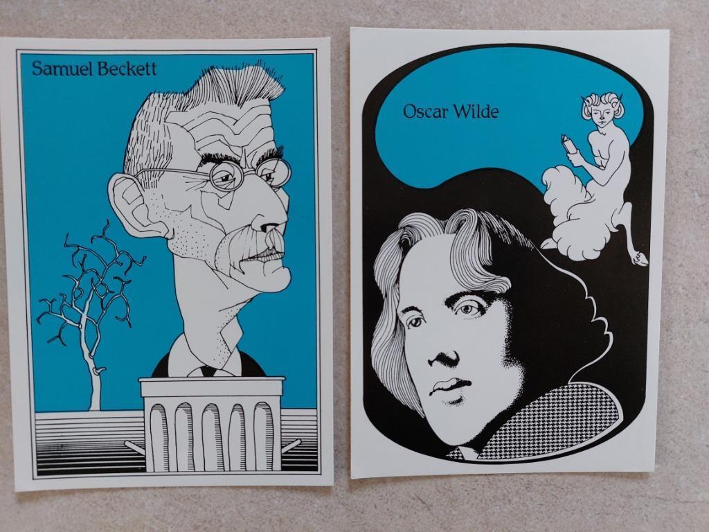 2 nieuwe postkaarten Oscar Wilde en Samuel Beckett, Verzamelen, Verzenden