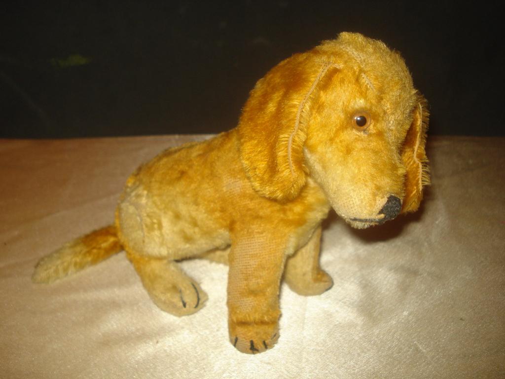 STEIFF Ancien Teckel 28 cm x 18 cm Années 1960 Bon Etat, Verzamelen, Beren en Cherished Teddies, Zo goed als nieuw, Overige typen