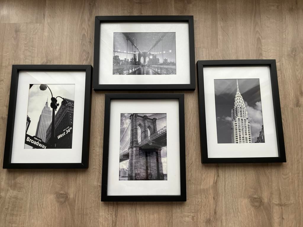 Set van 4 frames, Huis en Inrichting, Ophalen, Gebruikt, Overige materialen