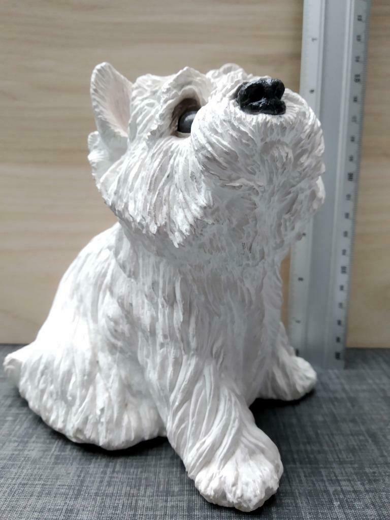West Highland White Terrier/  Westie Zittend Beeldje, Ophalen of Verzenden, Zo goed als nieuw, Hond of Kat, Beeldje of Figuurtje