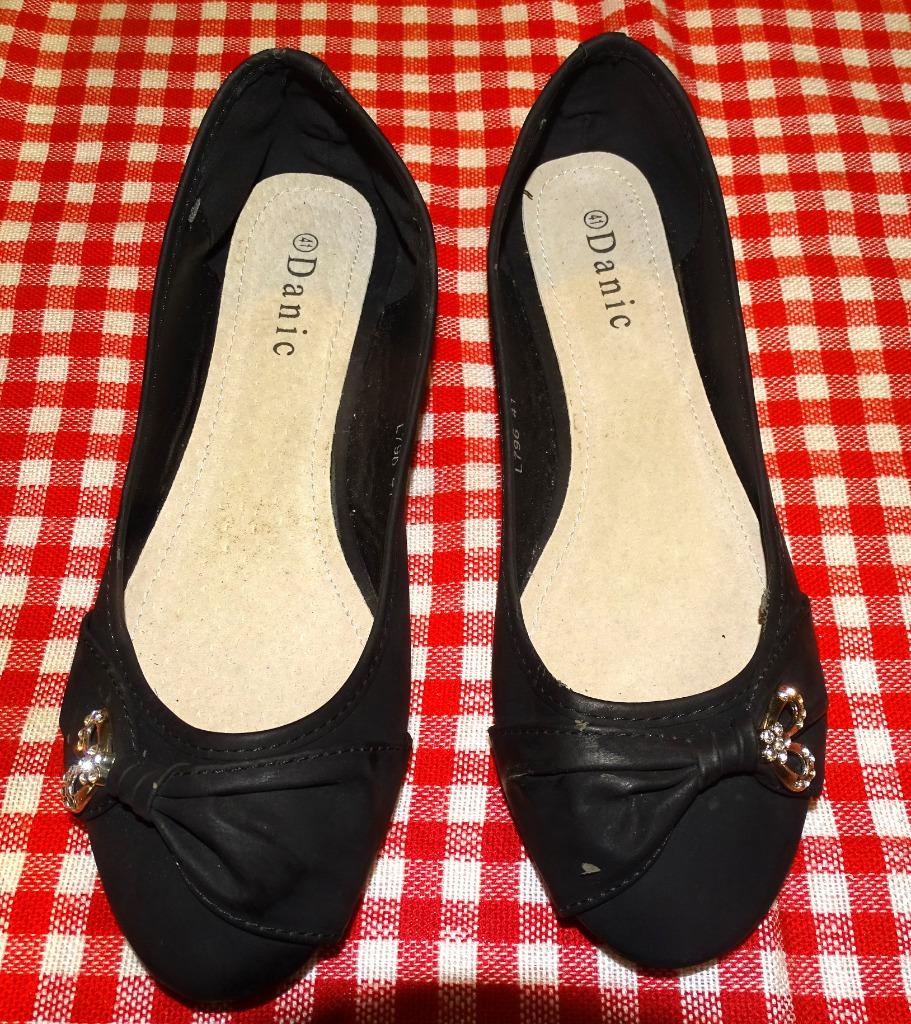 Chaussures ballerine à talon plat de couleur noir,, Vêtements | Femmes, Danic, Enlèvement, Porté, Ballerines