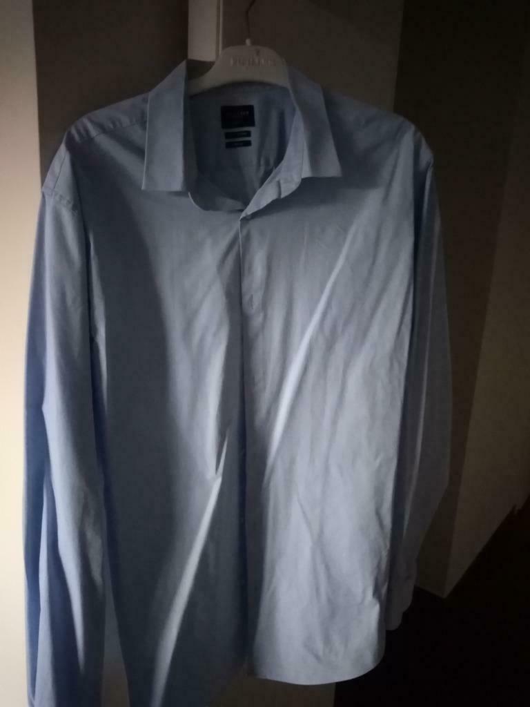 Lichtblauw herenhemd van het merk Selected Homme in maat XL, Blauw, Ophalen of Verzenden, Gedragen, Selected Homme