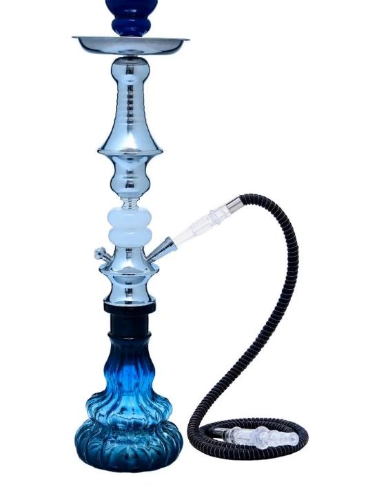 Belle grande pipe à eau en verre avec accessoires (55 cm), Enlèvement ou Envoi, Neuf, Narguilé