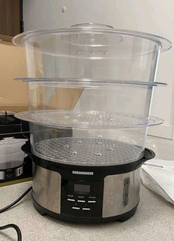 HSA-1000XMC Steam Cooker, 1000 W, 12 L, Silver, Ophalen of Verzenden, Zo goed als nieuw