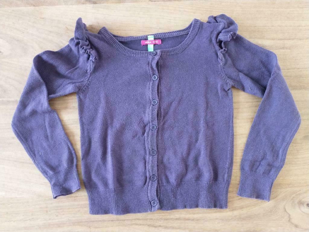 Donker paarse gilet - Hema - maat 110-116, Kinderen en Baby's, Kinderkleding | Maat 110, Gebruikt, Meisje, Trui of Vest, Ophalen of Verzenden