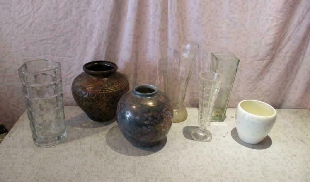 Beau Lot de 7 Vases anciens différents - toutes sortes, Enlèvement ou Envoi