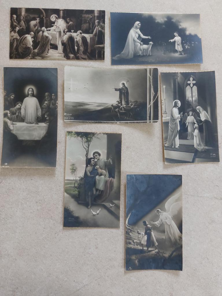 7 oude gedachtenisprentjes uit de jaren 1920-1930, Verzamelen, Verzenden
