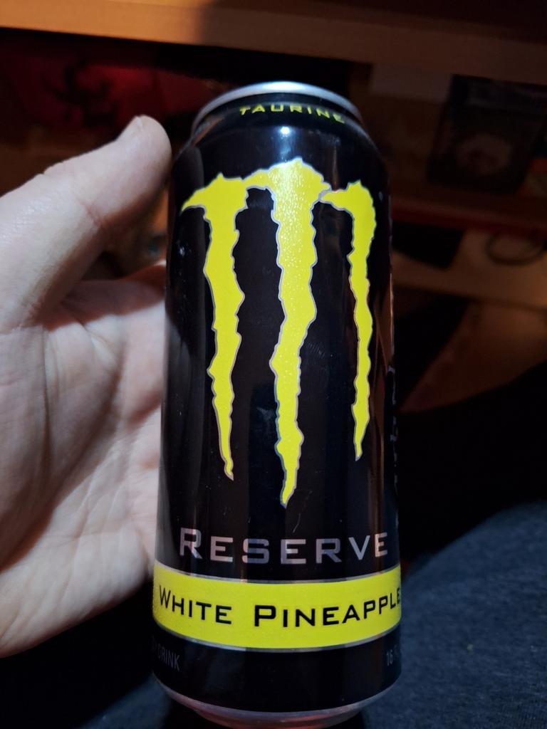 Monster energy white pineapple. Leeg, Verzamelen, Blikken, Ophalen of Verzenden