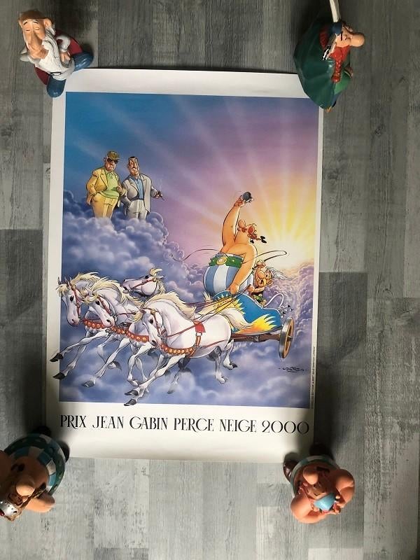Asterix affiche perce neige année 2000 état neuf, Collections, Envoi, Astérix et Obélix, Neuf, Image, Affiche ou Autocollant