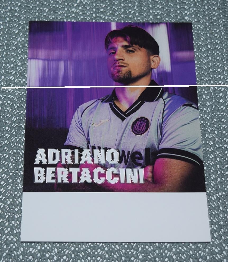 RSC Anderlecht / Adriano Bertaccini / Geen handtekening, Verzenden, Nieuw, Spelerskaart