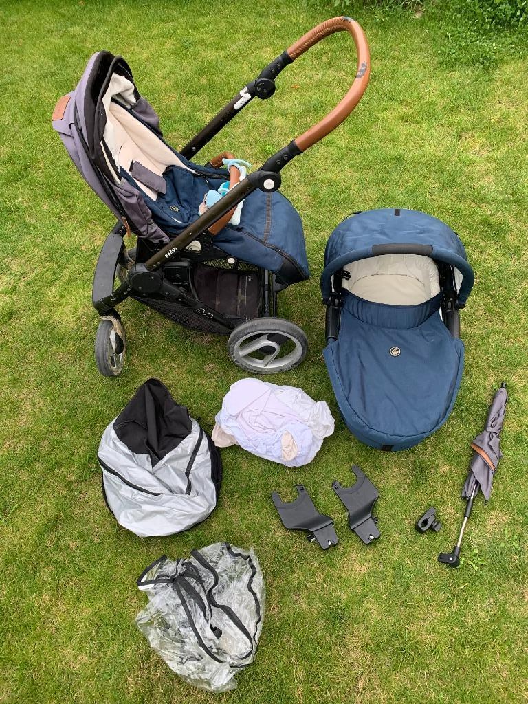 ♫  Mutsy Evo Complete kinderwagen met alle accesoires, Tige de poussée réglable, Poussette combi, Enlèvement, Utilisé