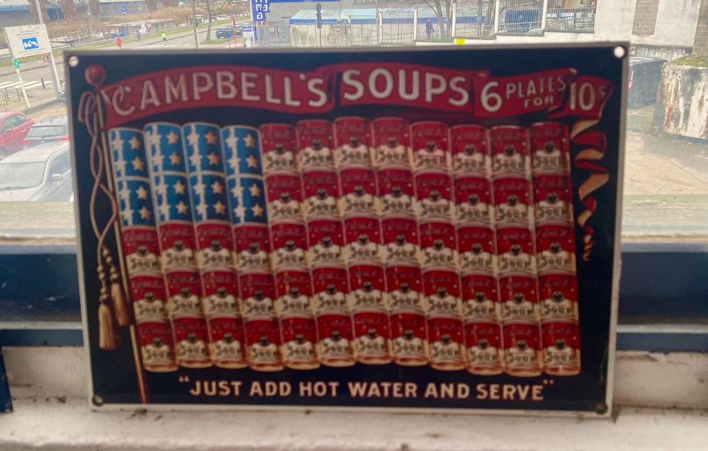 Metalen wandpaneel Campbell’s Soups 30x23cm, Ophalen