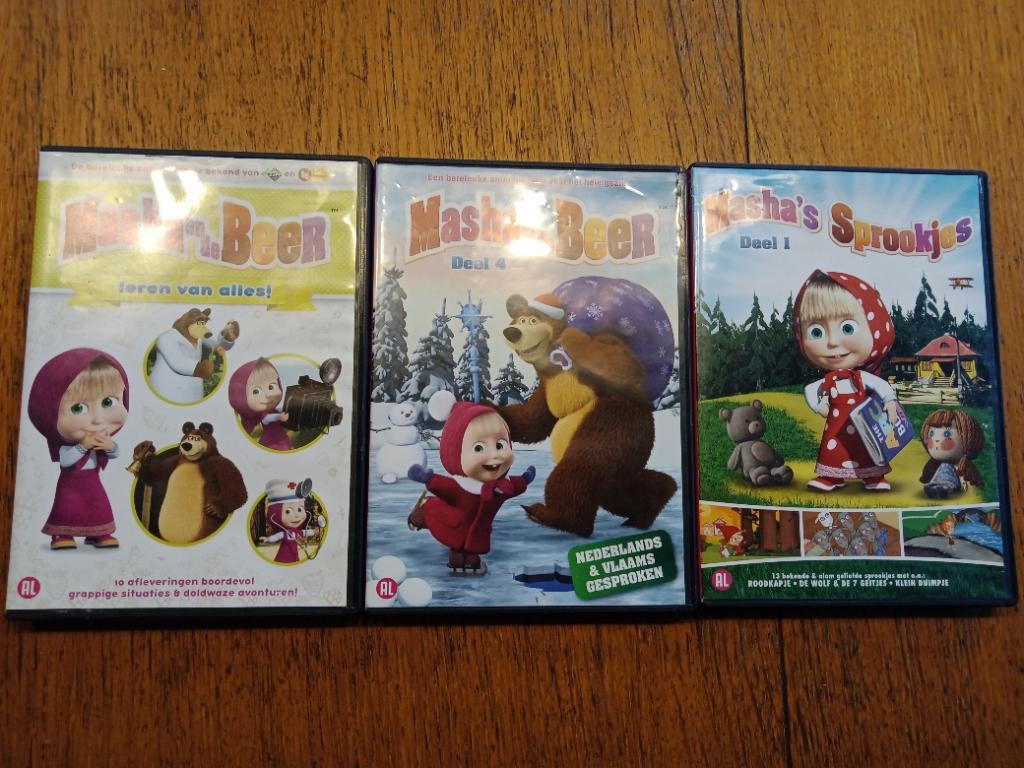 Dvd's Masha en de Beer, Cd's en Dvd's, Dvd's | Tekenfilms en Animatie, Zo goed als nieuw, Europees, Tekenfilm, Alle leeftijden