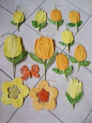 decoratie bloemen in papier, Ophalen of Verzenden, Zo goed als nieuw, Knutselwerk