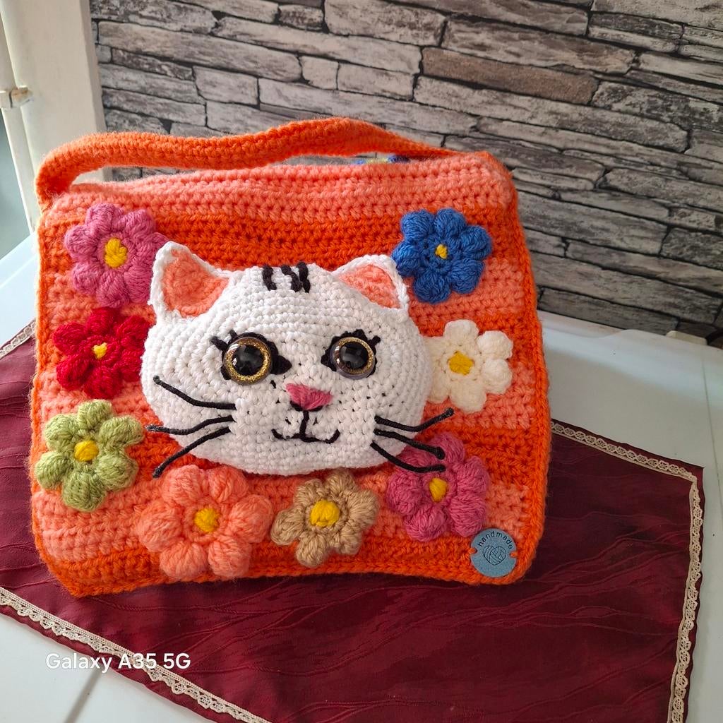 Sac à dos pour chat avec de nombreuses fleurs, Enlèvement ou Envoi, Neuf, Crochet, Laine ou Fils