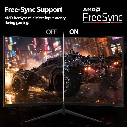 Moniteur de jeu incurvé | 144 Hz | LIVRAISON GRATUITE, HDMI, -, 1 à 2 ms, -