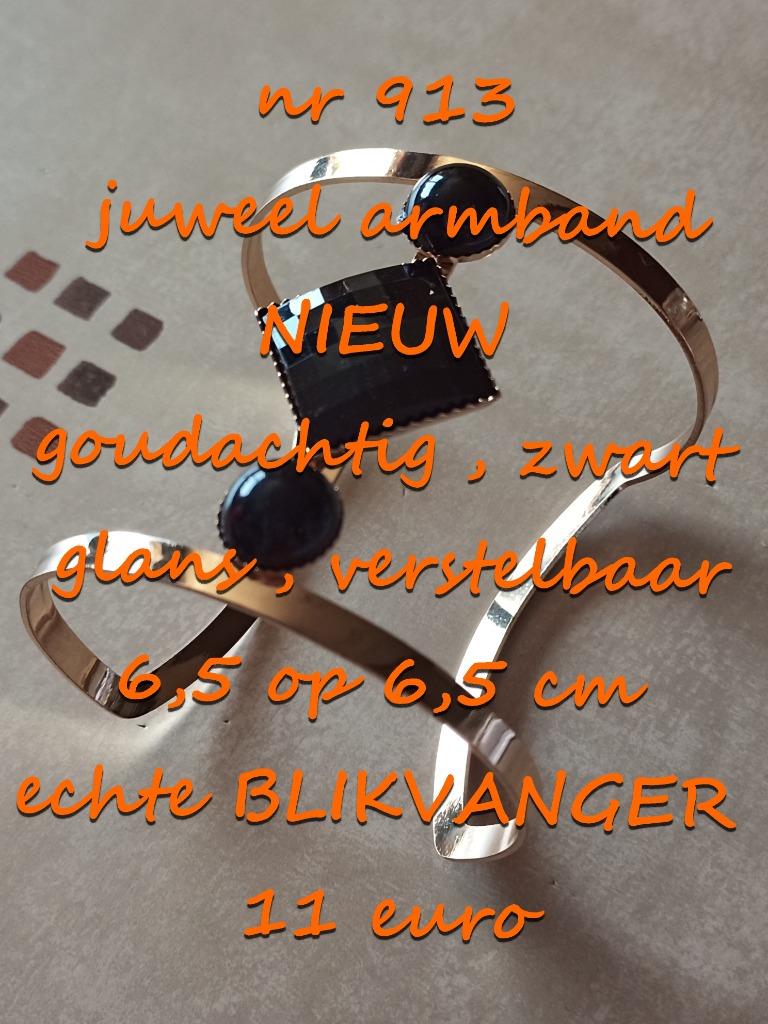 913. Juweel : armband , NIEUW , verzending inbegrepen, Verzenden, Nieuw, Zwart, Overige materialen