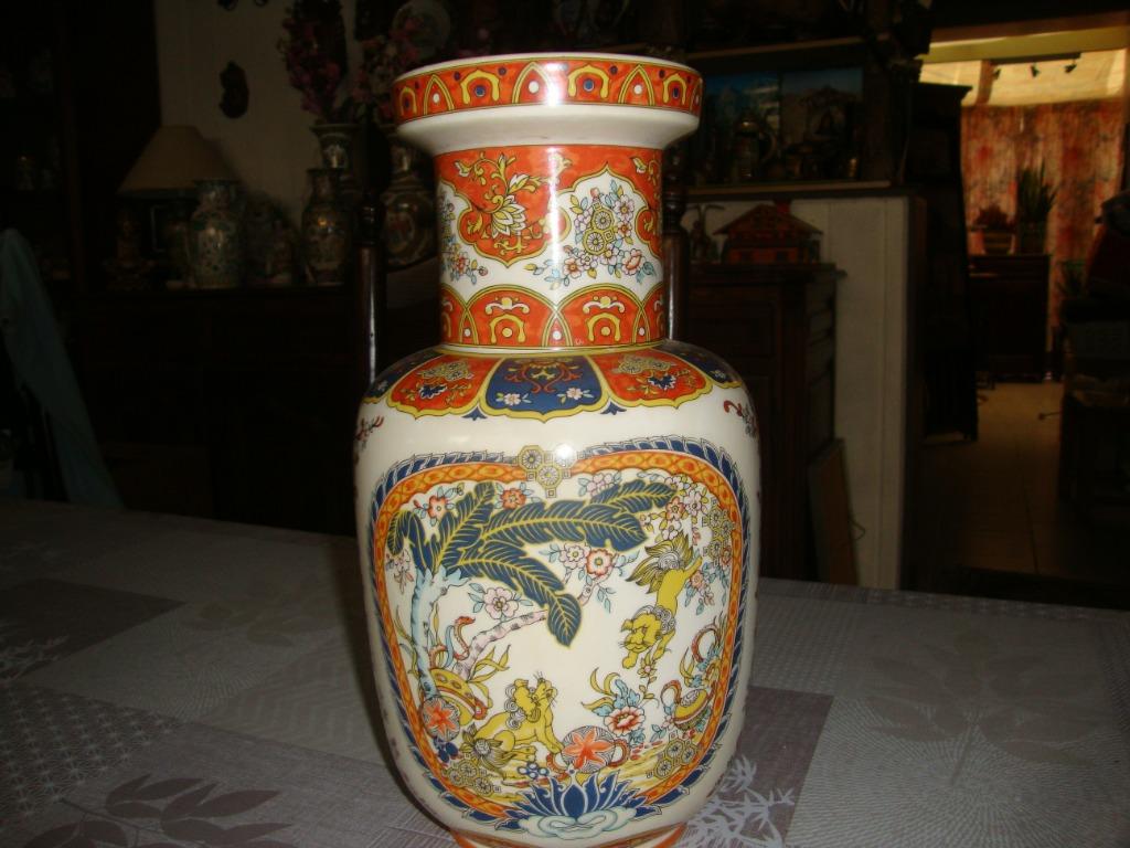 Beau vase balustre chinois ancien en très bon état, Enlèvement ou Envoi