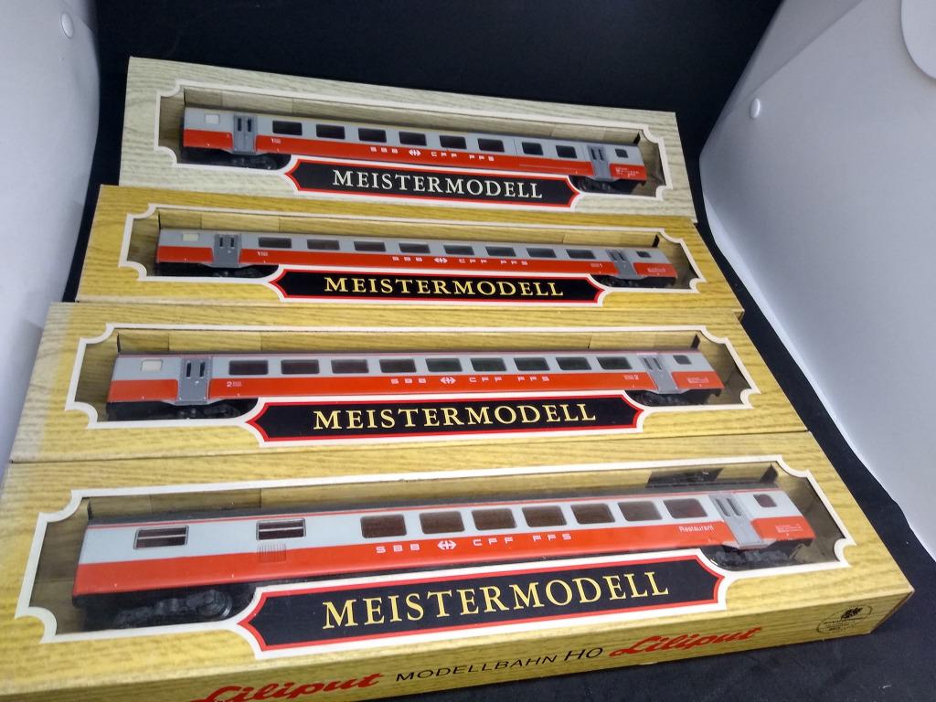 Liliput 88450 - 88750 SBB-CFF set wagens (4 stuks) nieuw, Hobby en Vrije tijd, Modeltreinen | H0, Gelijkstroom, Ophalen of Verzenden