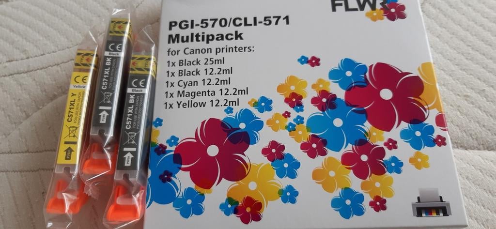 3 inktpatronen flower, Enlèvement, Neuf