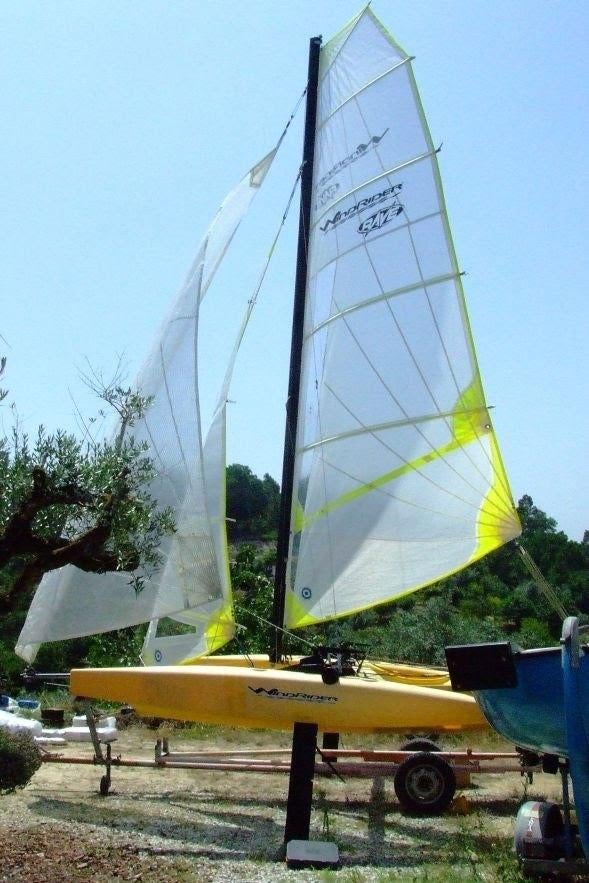 Zeiltrimaran Rave hydrofoil, Watersport en Boten, Catamarans, Zo goed als nieuw, Ophalen